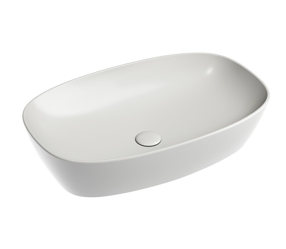 Изображение товара Раковина овальная Ceramicanova Element CN6049MSG, 60 см, санфарфор, серый матовый
