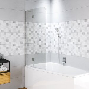 Изображение товара Душевая шторка на ванну Riho Novik Z500 Yukon G003042120, 80 см, стекло прозрачное, профиль хром