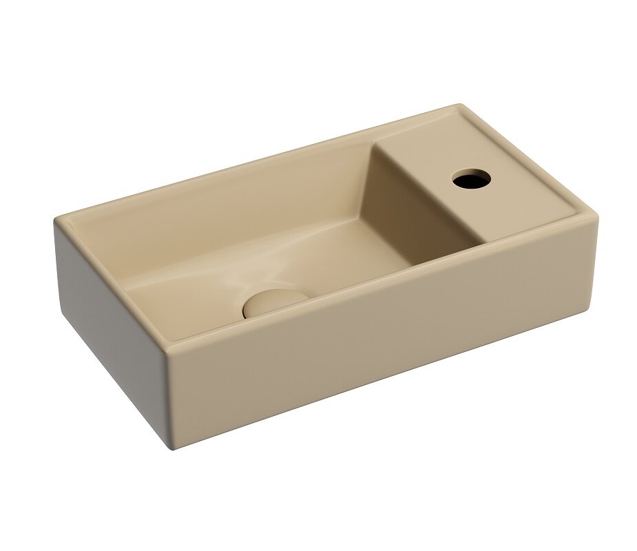 Изображение товара Раковина Ceramicanova Element L/R 40 см капучино матовая с отв. слева или справа