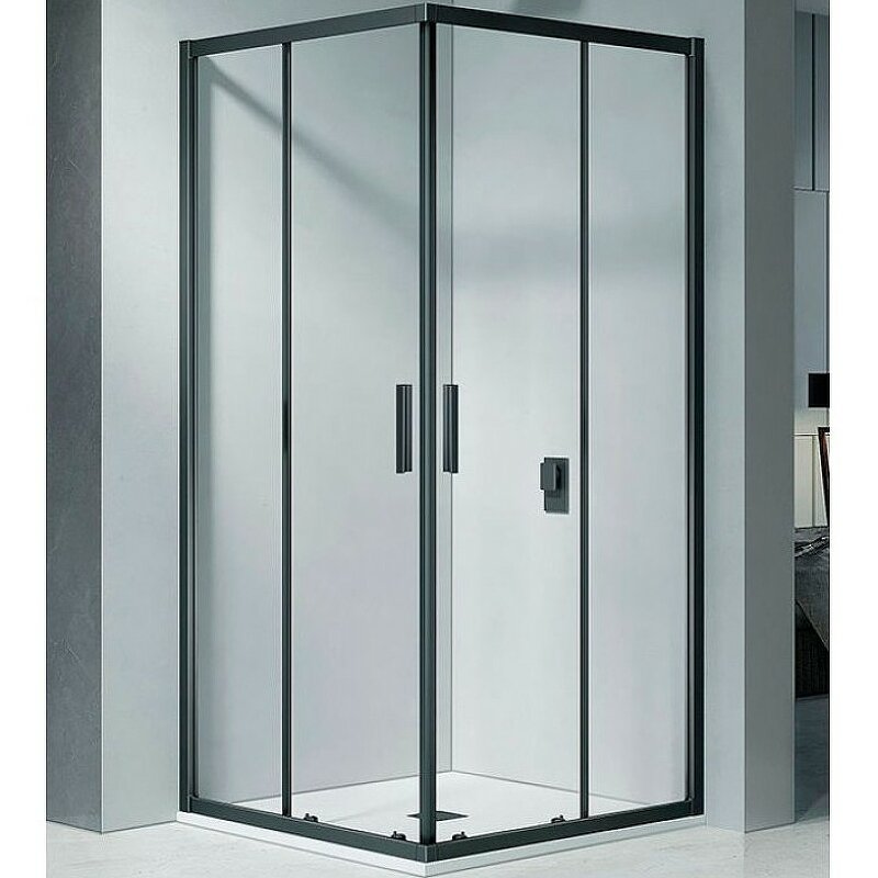 Изображение товара Душевой уголок Riho Hamar 2.0 R207 квадратный 80x80 см прозрачное стекло черный профиль