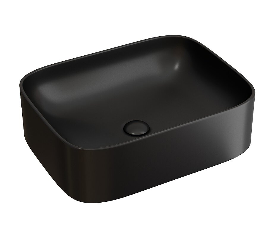 Изображение товара Раковина Ceramicanova Element CN6052MB, 50 см, черный матовый, накладная из санфарфора