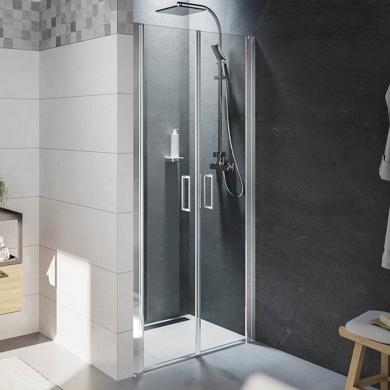 Изображение товара Душевая дверь Riho Novik Z111 100 см стекло прозрачное хром профиль распашная