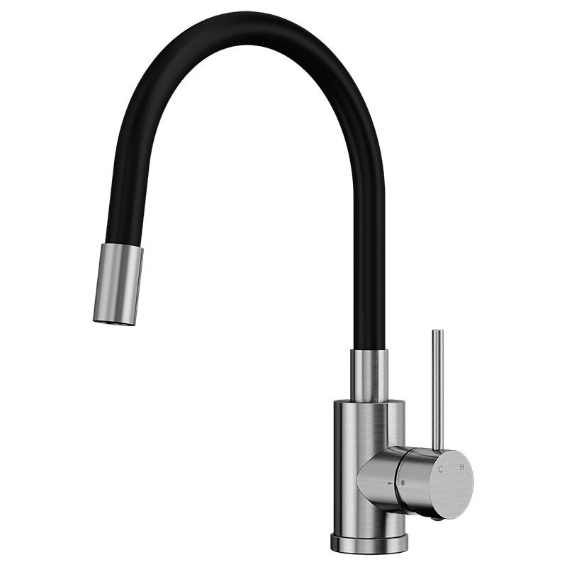 Изображение товара Смеситель для кухонной мойки Elghansa Stainless Steel 56F4016-Steel черный
