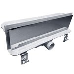 Дренажный канал Berges Basic 330 090308, 33 см, пристенный, выпуск горизонтальный, нержавеющая сталь, цвет матовый хром - фото 1 Дренажный канал Berges Basic 330 090308, 33 см, пристенный, выпуск горизонтальный, нержавеющая сталь, цвет матовый хром - фото 1