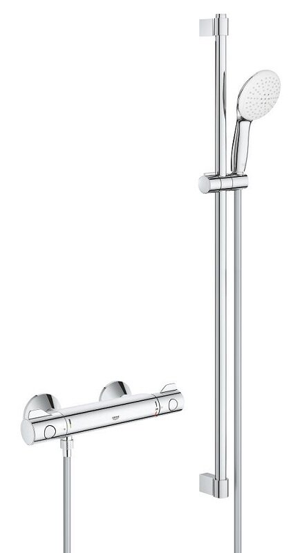 Изображение товара Термостатический смеситель Grohe Grohtherm 800 с душевым гарнитуром хром