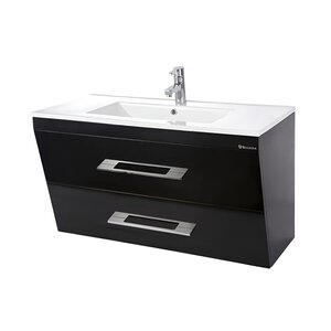 Изображение товара Тумба под раковину Bellezza Берта 4635217510040, 100 см, подвесная, цвет черный