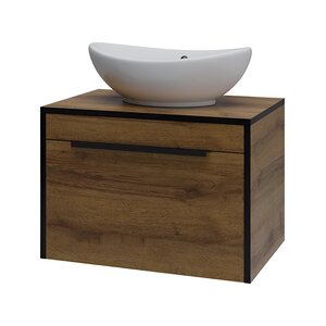 Изображение товара Тумба под раковину Bellezza Бруно 70 см, влагостойкая, подвесная, цвет табакко