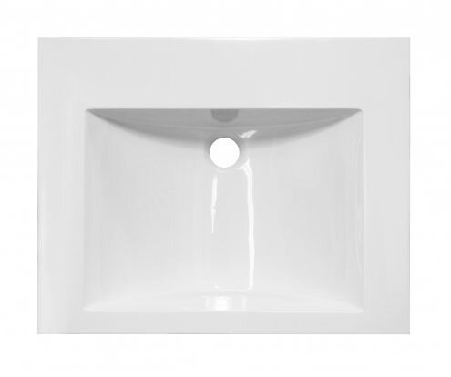 Изображение товара Раковина Эстет Монако 60 1-0006 из искусственного камня, белая, накладная, прямоугольная