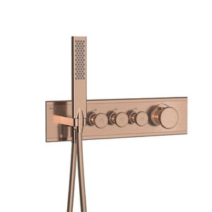 Изображение товара Смеситель для душа Teska Shine, SH3009, термостатический, с душевым гарнитуром, цвет розовое золото