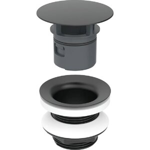 Изображение товара Донный клапан Geberit 152.050.14.1, со свободным стоком, 5 см, цвет черный матовый