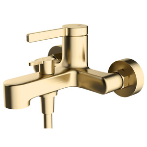 Изображение товара Стильный золотой смеситель для ванны и душа Esko Canberra CR54Gold