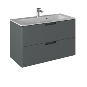 Изображение товара Подвесная тумба под раковину Briz Прато 240 03-18100-16 00 ГР, 100 см, серый, эмаль