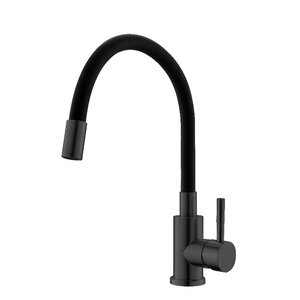 Изображение товара Смеситель Esko Snake K44BTotal для кухонной мойки, с гибким изливом, цвет черный