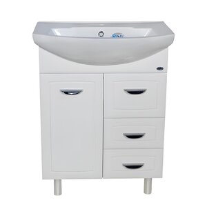 Изображение товара Тумба под раковину Bellezza Классик 65 см напольная белая из МДФ и ЛДСП