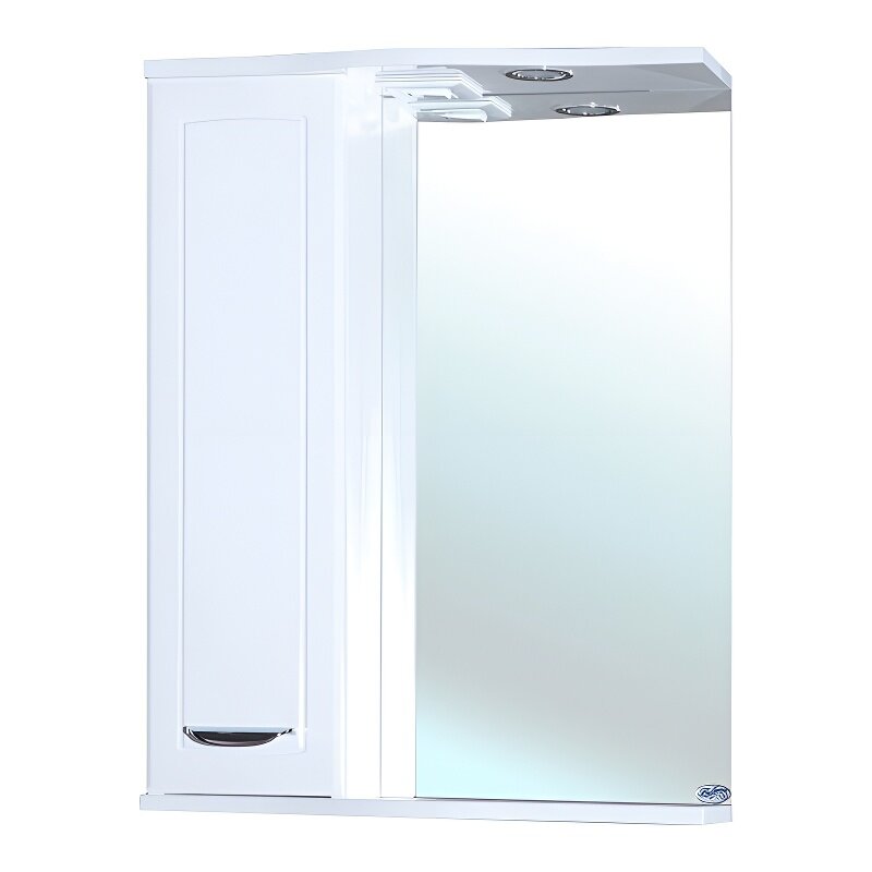 Изображение товара Зеркальный шкаф Bellezza Классик 4611910002013/4611910001016, 65 см, с подсветкой, цвет белый, левый/правый