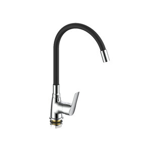 Изображение товара Смеситель Voda Spring SG519B для кухонной мойки, с гибким изливом, цвет черный/хром