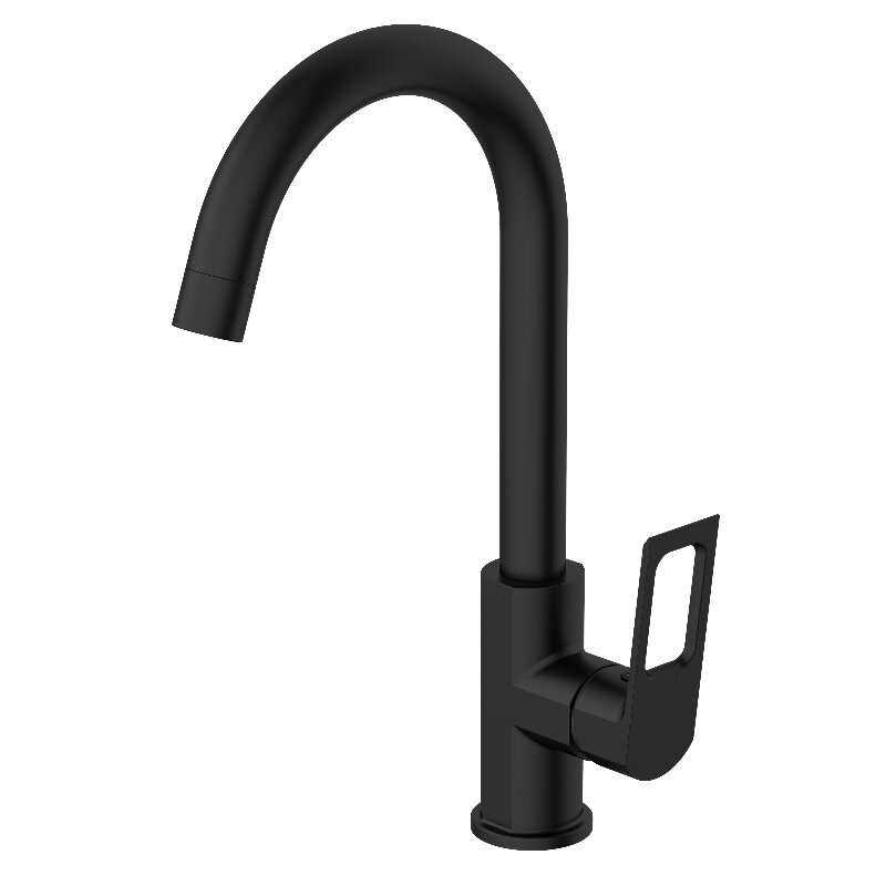 Изображение товара Смеситель Voda Surf SF519B для кухонной мойки черный с поворотным изливом