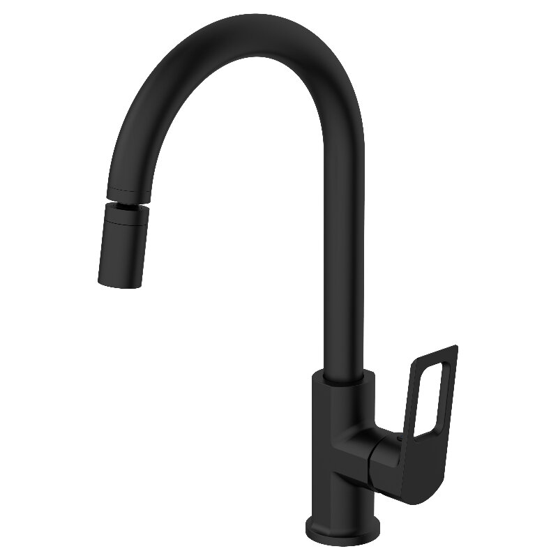 Изображение товара Смеситель Voda Surf Black SF519BAR для кухонной мойки цвет черный