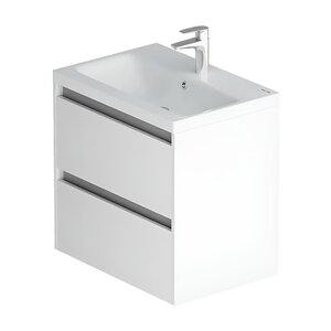 Изображение товара Тумба с раковиной Am.Pm Pulse, M91-FHX0602-WCC0602WG, 60 см, подвесная, белый глянец/графит