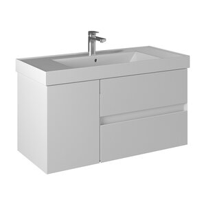 Изображение товара Тумба под раковину Briz Импресс 245 03-20100-19 00 БЕЛ, 100 см, подвесная, цвет белый