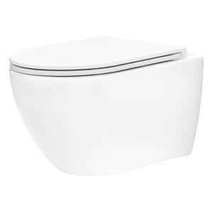 Изображение товара Инсталляция TECE с безободковым унитазом TECEspring R, смыв торнадо, панель смыва черная матовая, 5 в 1, K401104WCR