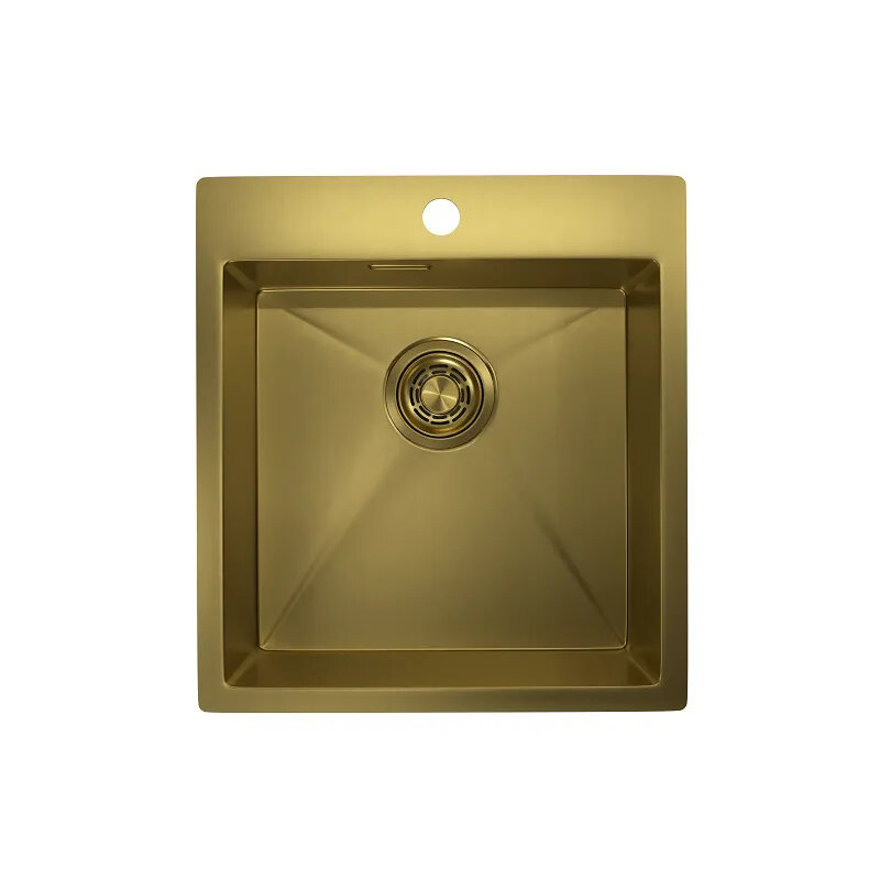 Изображение товара Кухонная мойка Granula 4600, ЗОЛОТО САТИН, 46 см, нержавеющая сталь, цвет золото сатин