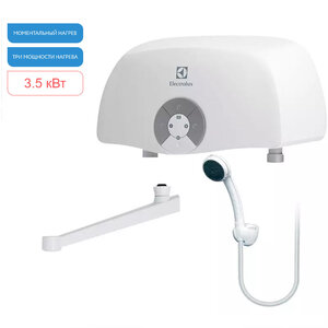 Изображение товара Проточный водонагреватель Electrolux Smartfix 2.0 TS (3,5 kW) кран+душ, однофазный
