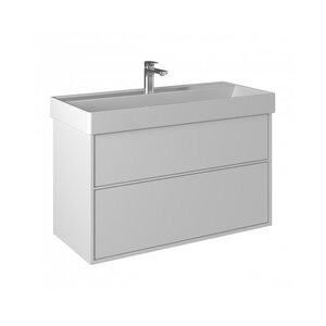 Изображение товара Тумба под раковину Briz Монца 100 см белая подвесная с системой Push to open