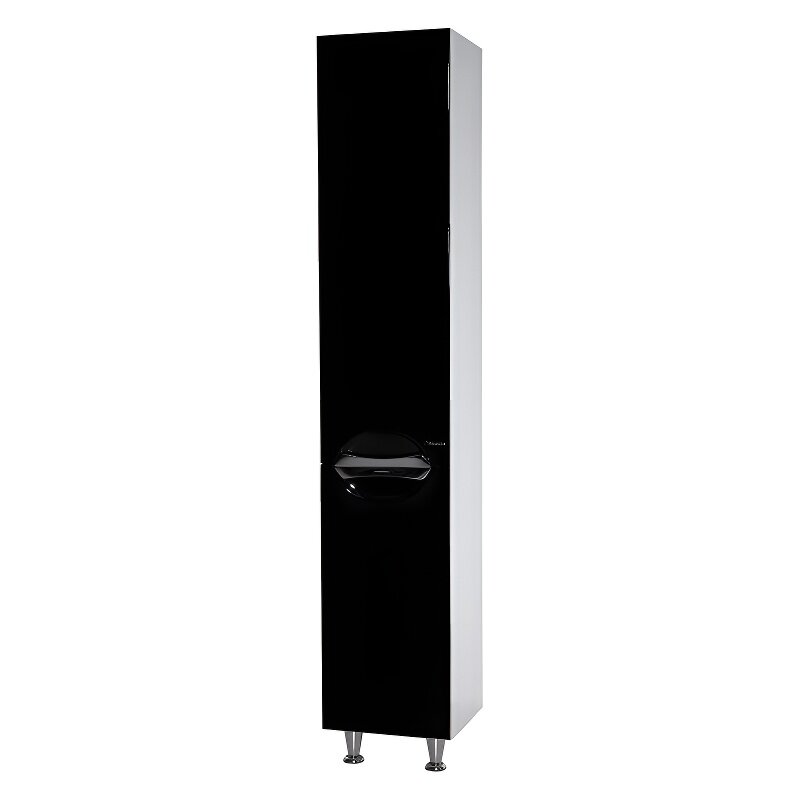 Изображение товара Шкаф-пенал Bellezza Лагуна 4622107002044/4622107001047, 35 x 190 см, напольный, цвет черный, левый/правый