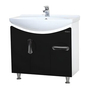 Изображение товара Тумба под раковину Bellezza Лагуна 75 см напольная черная