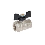 Кран шаровый Bugatti 1/2” ручка-рычаг, ручка-бабочка - фото 1