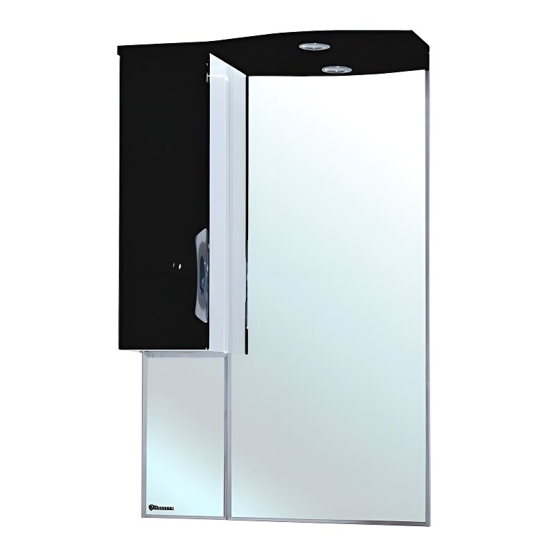 Изображение товара Зеркальный шкаф Bellezza Лагуна 4612110002049/4612110001042, 65 см, с подсветкой, цвет черный, левый/правый