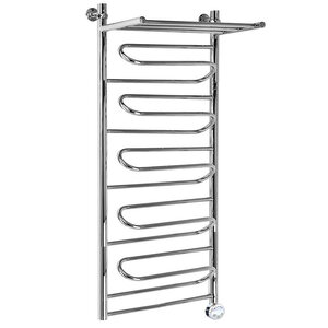 Изображение товара Электрический полотенцесушитель Ника Curve ЛZ с полкой 120x60 см хромированный