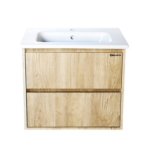 Изображение товара Тумба под раковину Bellezza Лоренцо 4639109270470, 60 см, подвесная, цвет дуб светлый