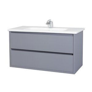 Изображение товара Тумба под раковину Bellezza Лоренцо 4639113270367, 80 см, подвесная, цвет серебро