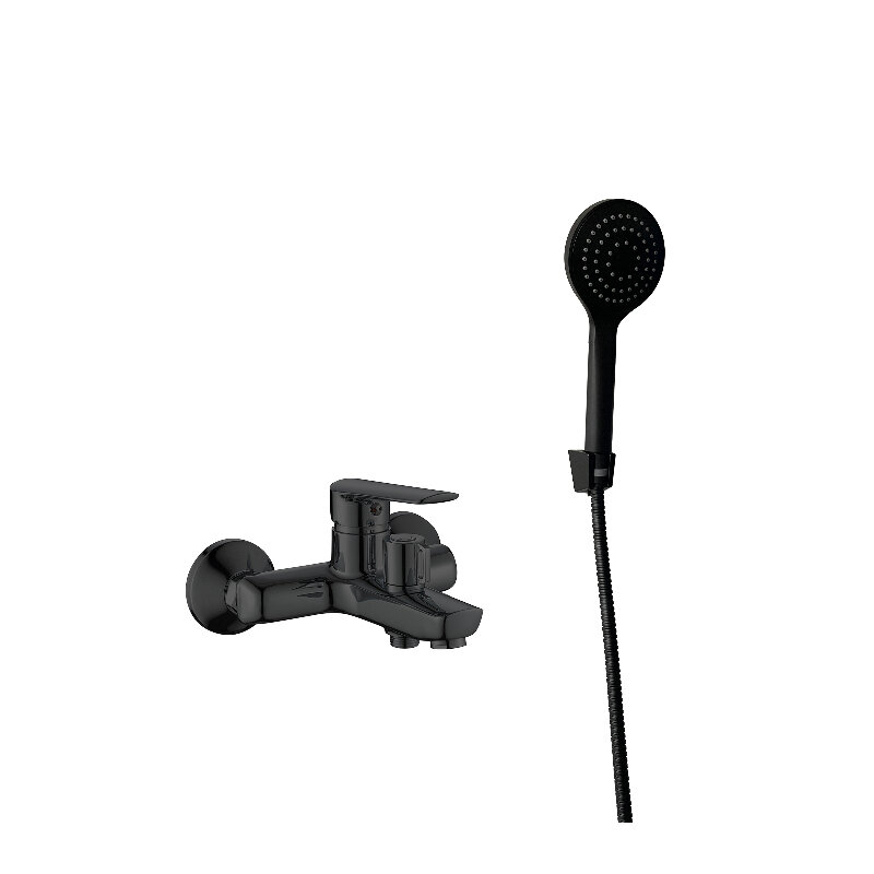 Изображение товара Смеситель Esko Lagos Black LG54B для ванны и душа с душевым гарнитуром