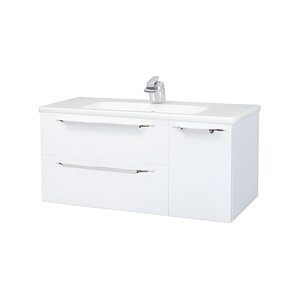 Изображение товара Тумба под раковину Bellezza Луиджи 4639217270010, 100 см, подвесная, цвет белый