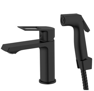 Изображение товара Смеситель Voda Surf Black SF27HB с гигиеническим душем, цвет черный