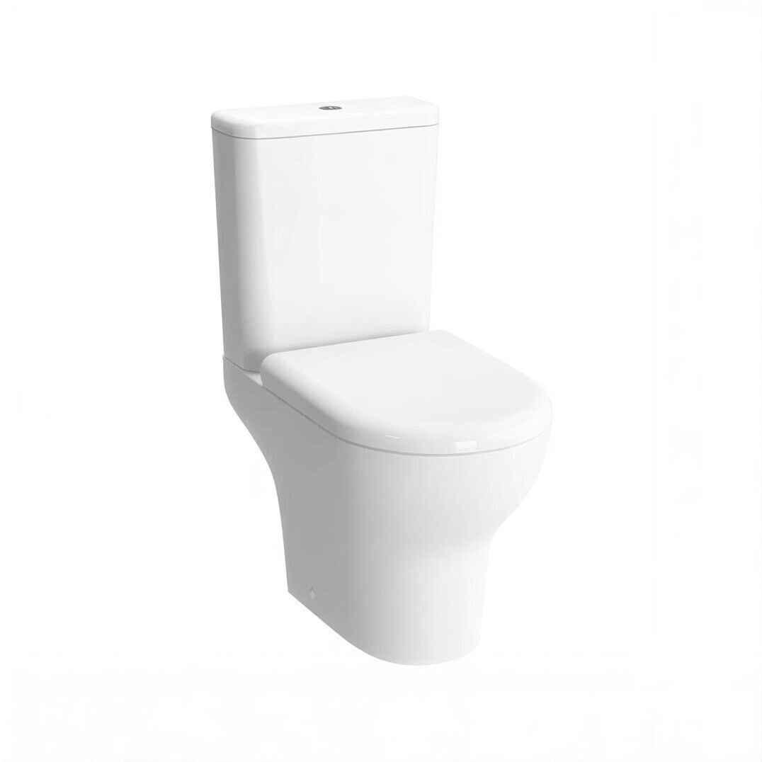 Изображение товара Напольный безободковый унитаз VitrA Zentrum 9824B003-7207, крышка микролифт, белый Изображение товара Напольный безободковый унитаз VitrA Zentrum 9824B003-7207, крышка микролифт, белый