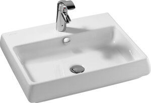 Изображение товара Раковина Jacob Delafon Fit E1188 60 см, фарфор, белая, с переливом