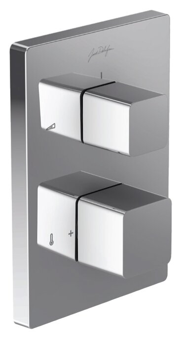 Изображение товара Термостат для душа Jacob Delafon Square E98729-CP выделяющийся стильным дизайном и надежным механиз
