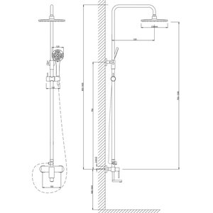 Изображение товара Душевая система Voda VST114, цвет хром