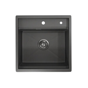 Изображение товара Кухонная мойка Granula Kitchen Space 50 см, нержавеющая сталь, PVD графит матовый, 5051