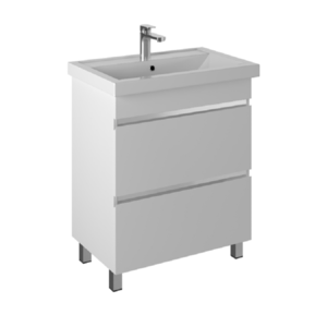 Изображение товара Тумба под раковину Briz Элен 227 70 см белая с серебристым декором