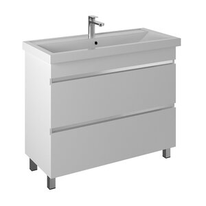 Изображение товара Тумба под раковину Briz Элен 227 03-08100-06 00 БЕЛ, 100 см, напольная, цвет белый, декор серебро