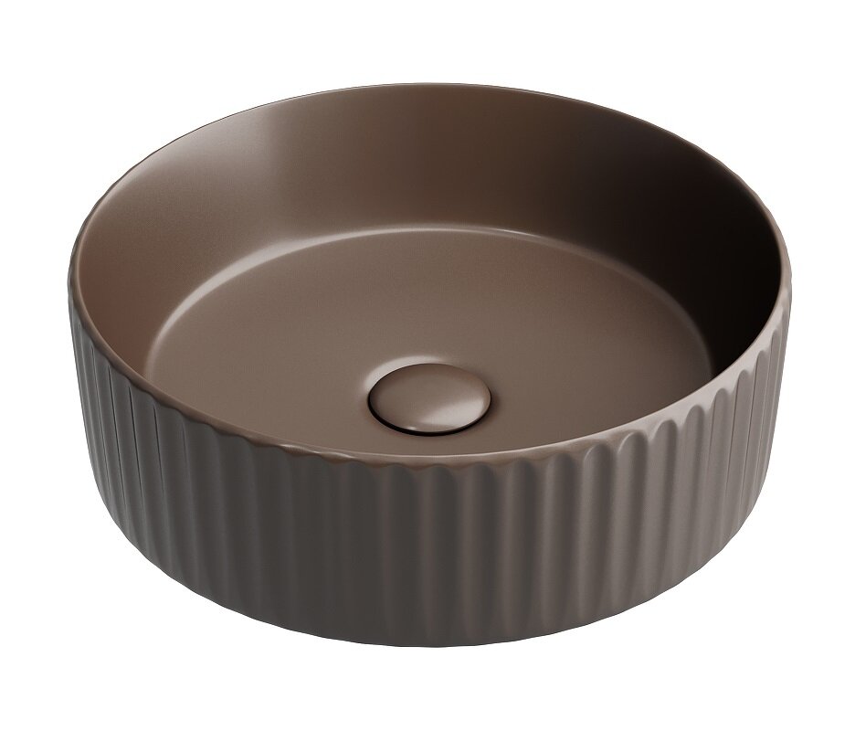 Изображение товара Раковина Ceramicanova Element CN6057MDB, 36 см, сантехфарфор, цвет темно-коричневый матовый