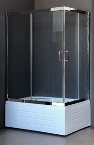 Изображение товара Душевой уголок Royal Bath RB8100BP-T-CH-L/R, 100 х 80 х 200 см, стекло прозрачное RB8100BP-T-CH-L