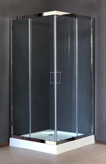 Изображение товара Душевой уголок Royal Bath RB90HP-T-CH 6 мм прозрачное стекло