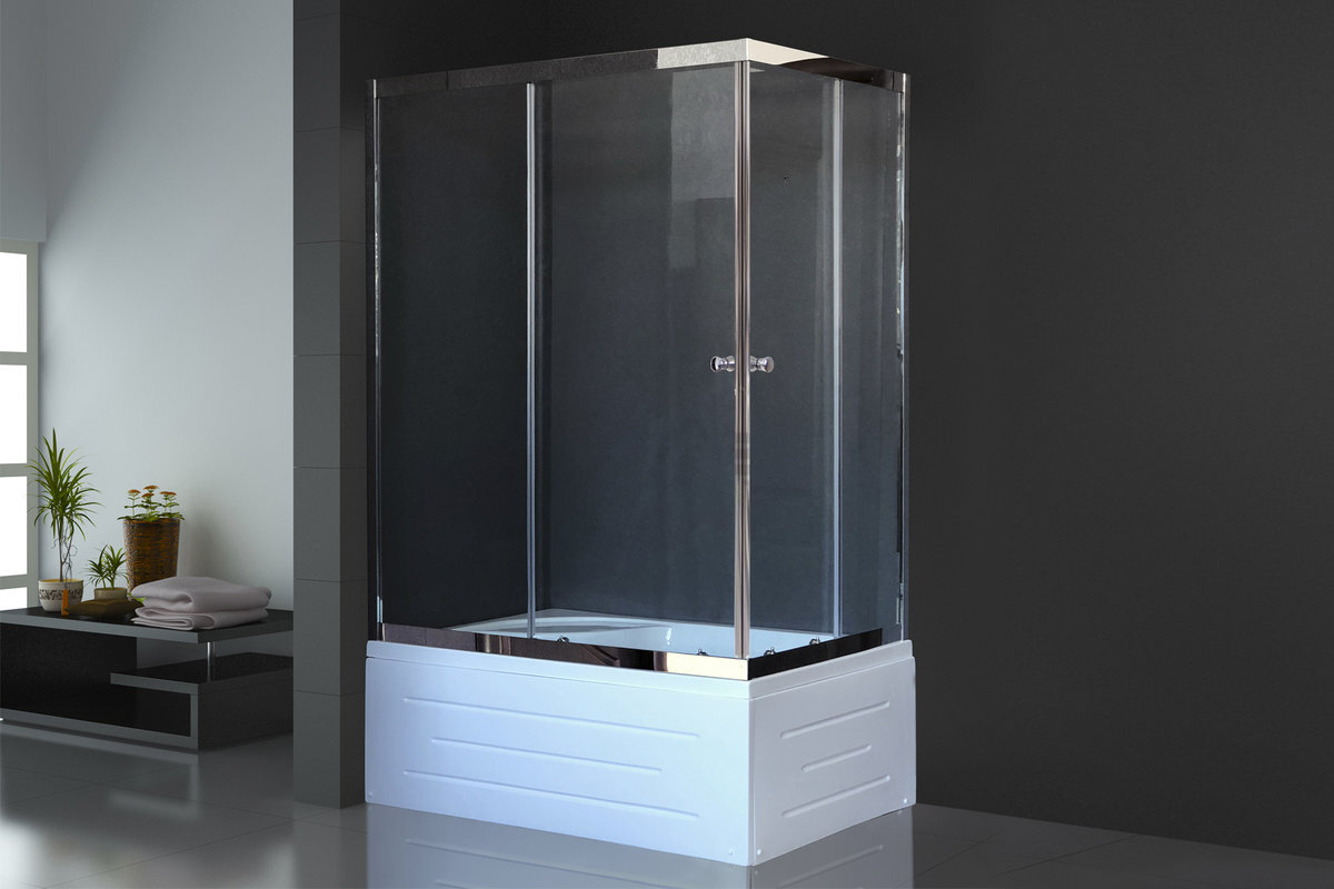 Изображение товара Душевой уголок Royal Bath RB8120BP-T-CH-L/R, 120 х 80 х 200 см, стекло прозрачное
