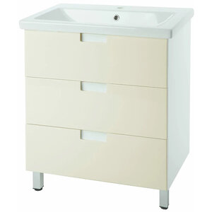Изображение товара Тумба под раковину Bellezza Пегас 4630409140074, 60 см, напольная, цвет бежевый/белый